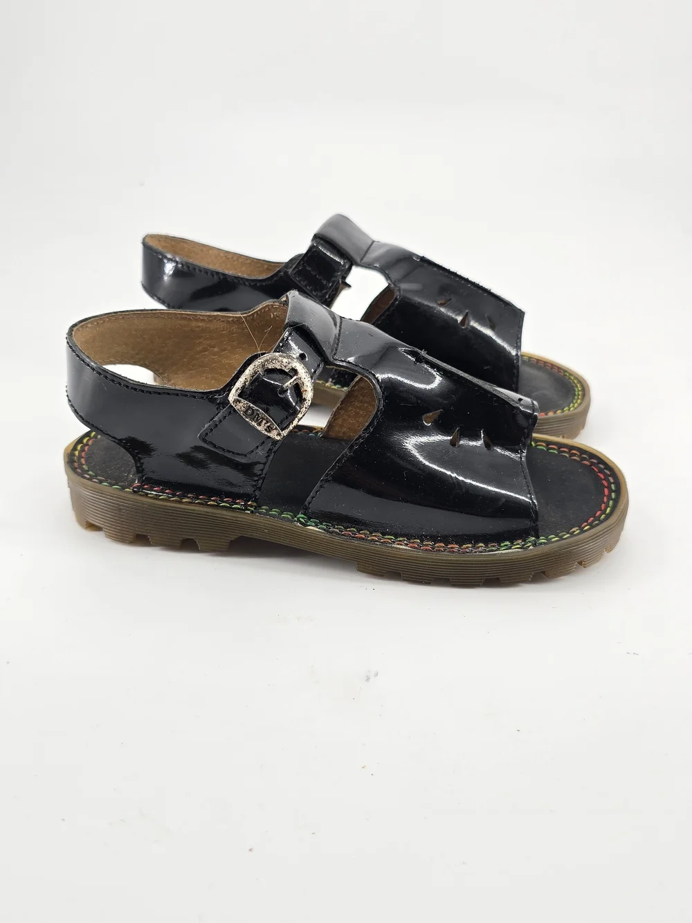 Vintage Dr. Martens 6489 Black Sandals – Made in England – UK2, US 3 Kids